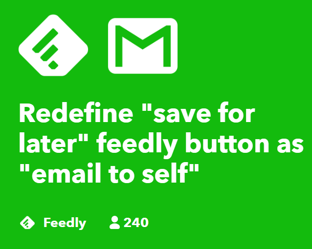 IFTTT feedly