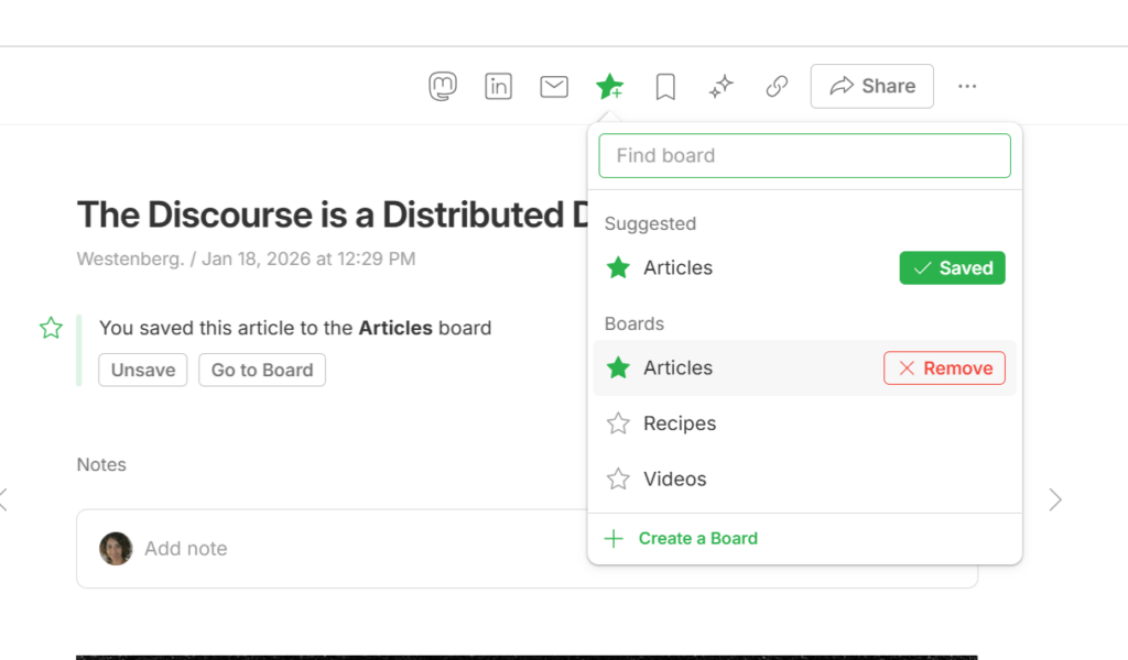 Delete in Feedly-Mini , Uncheck star